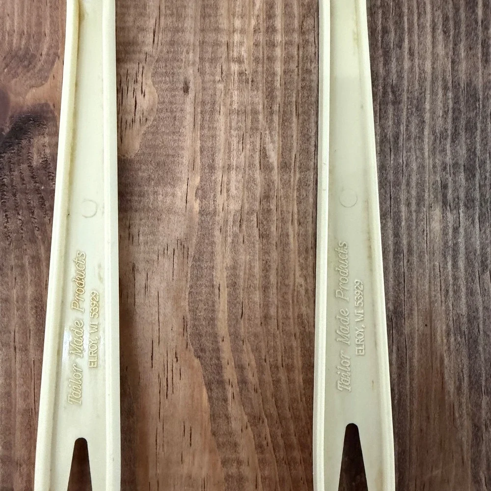 Tailor Made Products Cream Yellow Serving Spoon Set Solid and Slotted USA Made‎